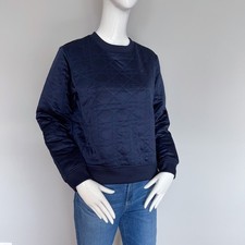 G-Star Raw Dalcie Cropped Sweater Sartho Dark Blue Quilted Top M