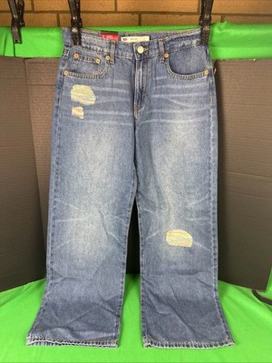 Levi's Girls Wide Leg Denim Jeans Size 10 Multi Denim