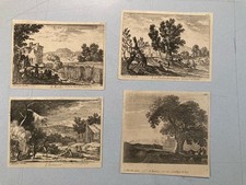 Lot 4 Engraving Gravure  Portrait  XVIIe Saisons PERELLE Ancien 1650 Art Estampe