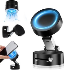 360 Vacuum Magnetic Phone Holder N52 Magnet Suction Cup Car Mount Foldable Stand