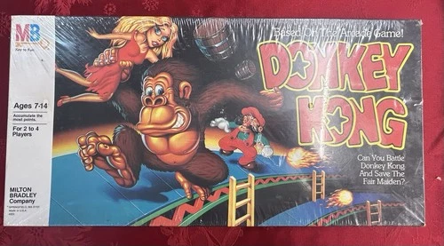 SEALED 1982 Vintage Milton Bradley Donkey Kong Board Game