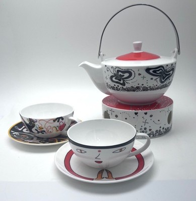 Ritzenhoff MY TEA  MY LIAN Teeset Teekanne 1 Liter Stövchen 2 Tassen  Bone China