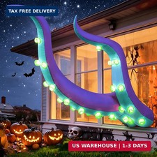 7 FT Halloween Inflatable Octopus Tentacles Outdoor Decorations, Blow up Purple