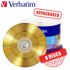 Verbatim AZO CD-R Digital Vinyl Blank CD LP Style 700M 52x Gold Color - 8 Discs