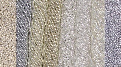 Czech 11/0 Preciosa Silver Colors Bundle Rocaille Glass Seed Beads
