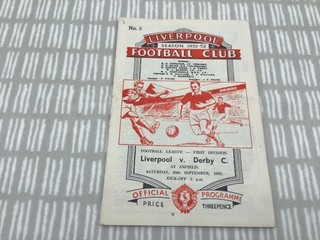 Liverpool v Derby County 1951/52 Division 1 29th September 1951