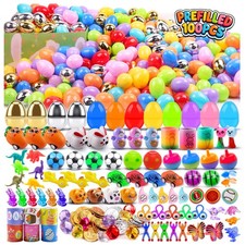 100 PCS Prefilled Easter Eggs with Toys, Easter Eggs Filled for Egg Hunt, Eas...