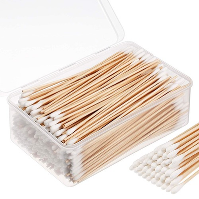 #ad Norme 500 Pieces Cleaning Swabs Pointed Round Tip with Wooden Handle Cleanin... $13.66