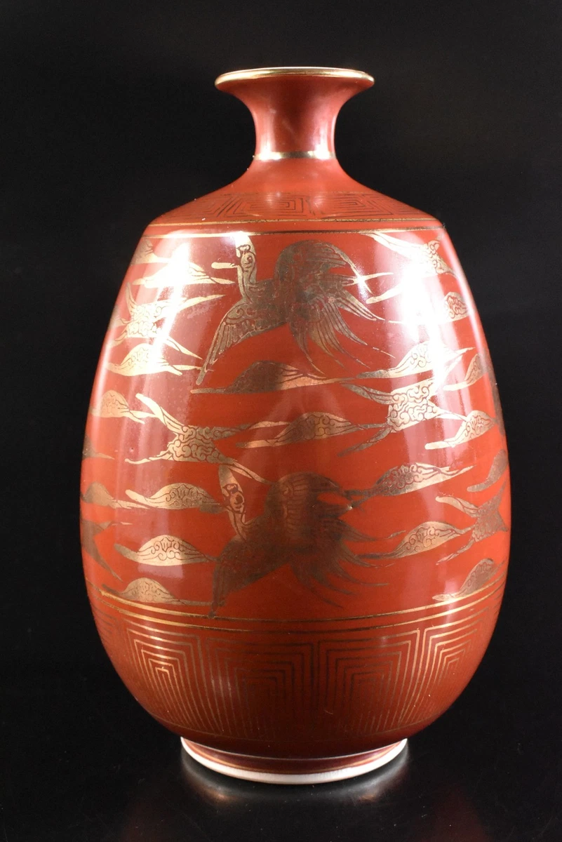 陶瓷红色日本古董花瓶| eBay