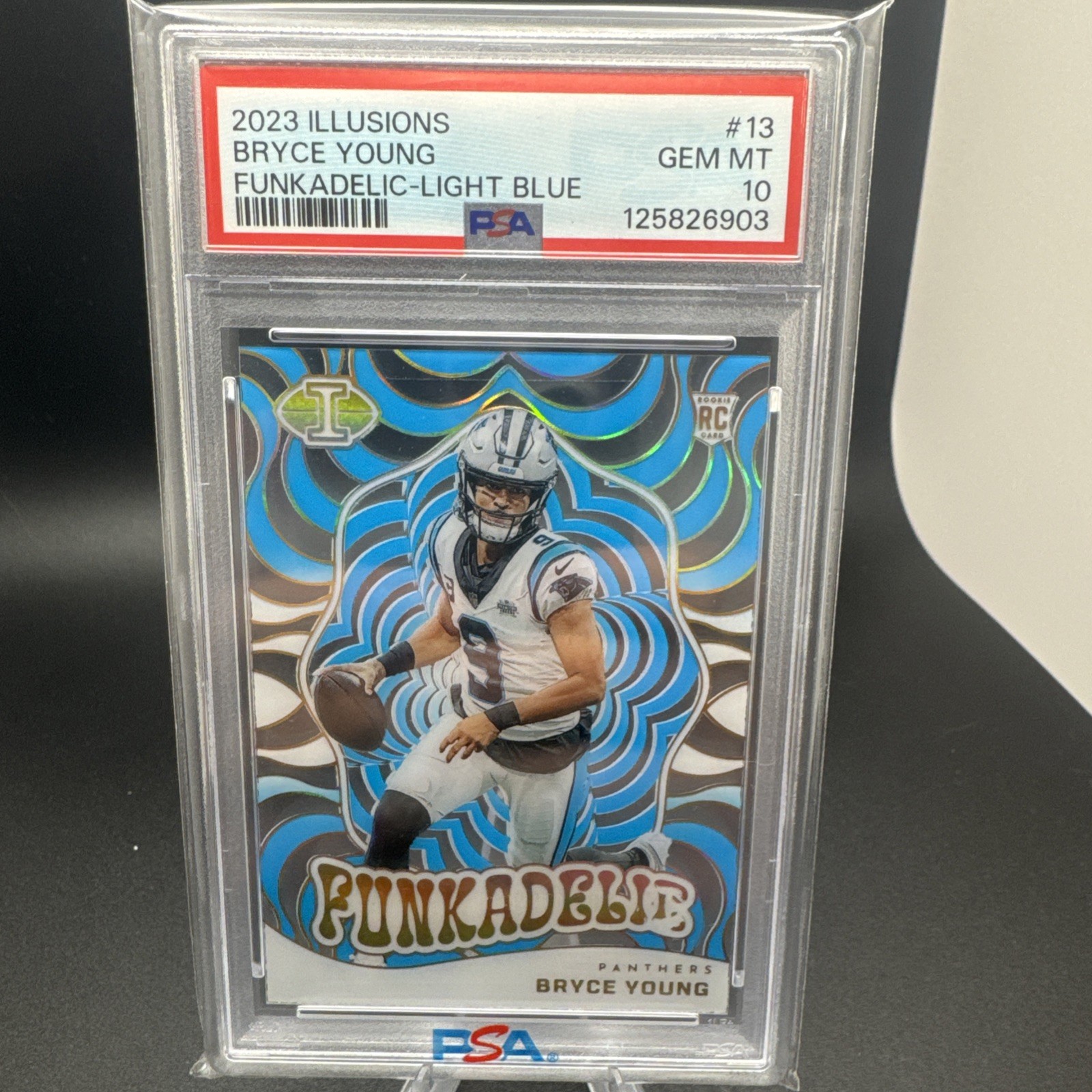 Bryce Young Panini Illusions Funkadelic #13 Light Blue