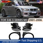 Car Front Bumper Fog Lights with Cover Bulbs Smoke For BMW E46 M3 01-06 M-Tech