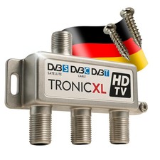 Sdoppiatore antenna SAT 3x F-Splitter switch morbido FULL HD TV 3 DVBC 4K