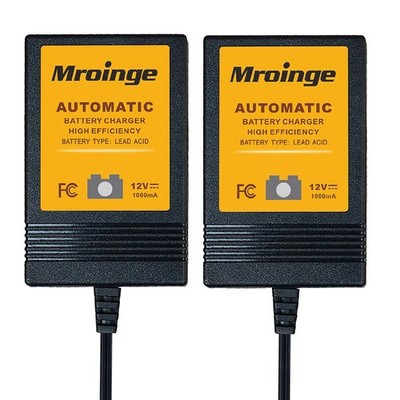 Trickle Charger, Mroinge 12V Automatic Smart Battery Charger and Black 