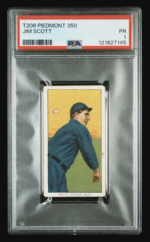 Jim Scott 1909 T206 Piedmont 350 card