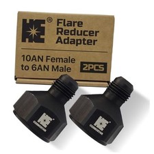 Cosmostar 2 PCS 10AN Female to 6AN Male Flare Reducer Adapter - 10AN to 6AN