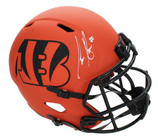Chase Brown Autographed Cincinnati Bengals 'RAVE' Full Size Helmet Beckett