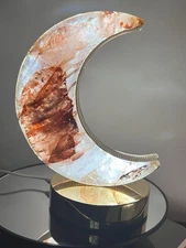 Fire Quartz Moon Lamp - USB Plug - See Pics For Measurements & Lighting Options 