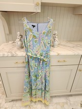 Talbots Blue Floral Print Dress