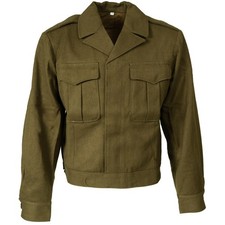WW2 US Enlisted Man Ike Jacket - Repro Olive Drab Wool Military Coat