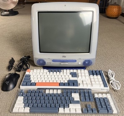 Apple iMac Power PC750 M5521 Blue 500MHz/128 SDRAM/20G HD/Ultra 56k Tested +