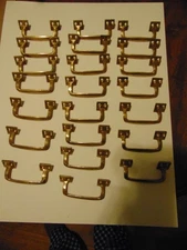 Lot of 22 Vintage SOLID Brass Cupboard Door Handle Drawer Pull Cabinet Sash 4"