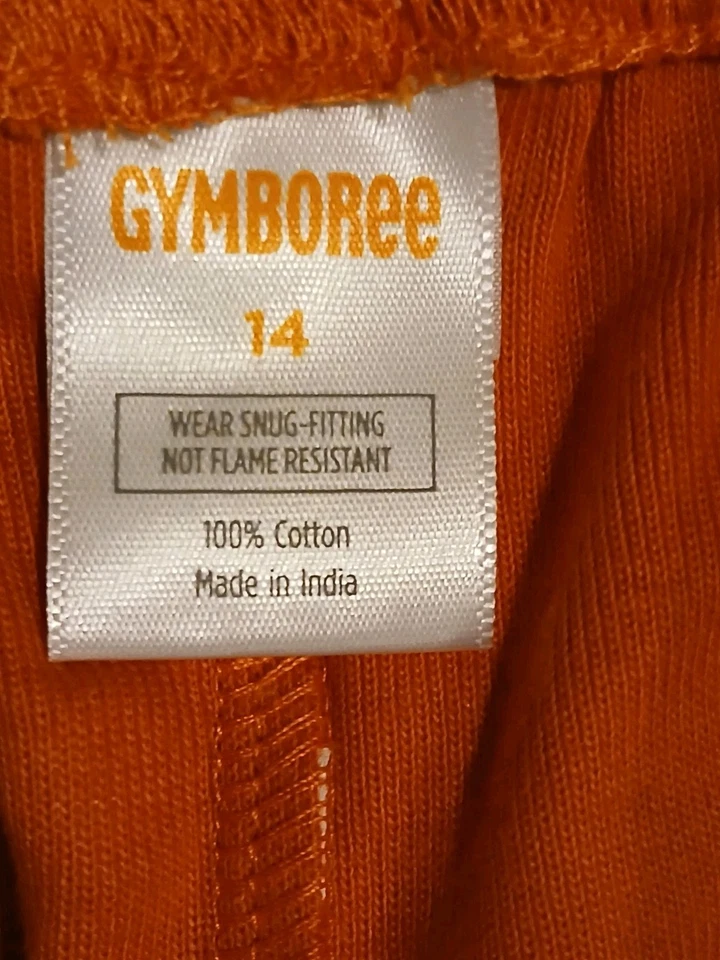 Новый с Ярлыками Gymboree девочек оранжевый и слоновой кости тыквы хлопок 2 изделия пижамы - размер 14 - Изображение 2 из 4