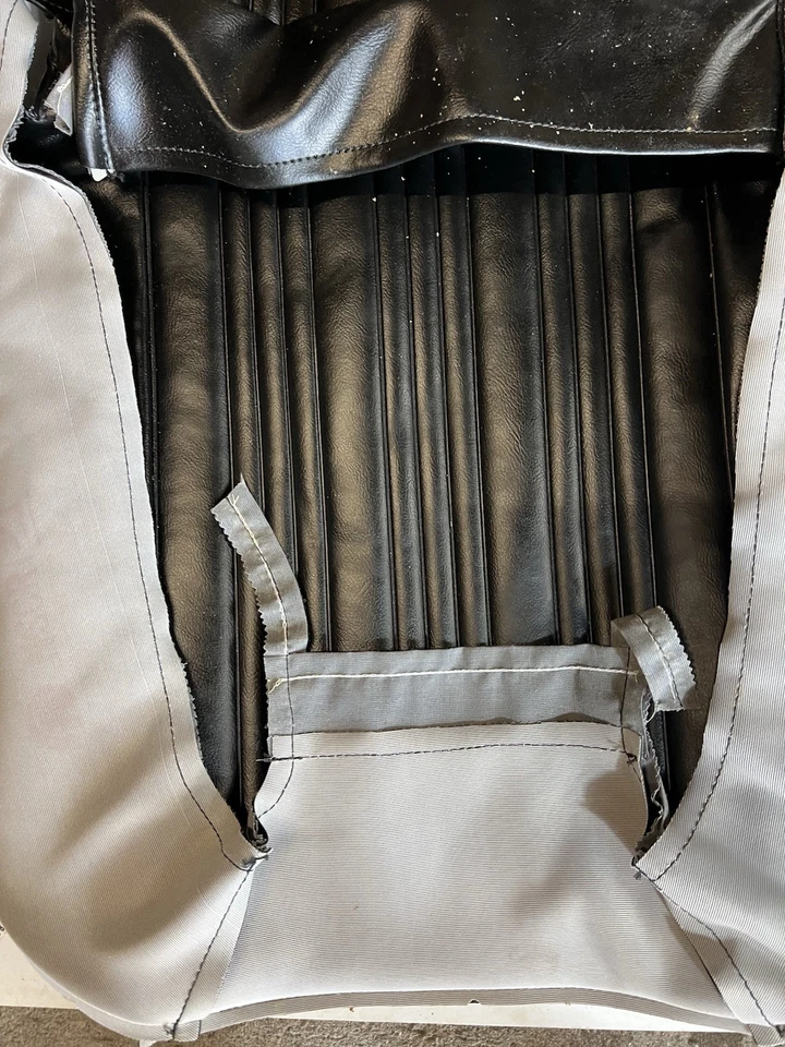 Pontiac GTO Lemans 1967 2 cubierta de asiento con canastilla delantera negra estándares OEM Foto 3 de 4