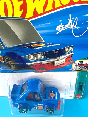 HOT WHEELS 2026 MAZDA RX-3 BLUE 142/250 JJJ95 TOONED CAMPBELL
