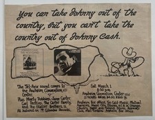1969 Johnny Cash , June Carter , ANAHEIM CONVENTION CENTER , Concert Ad