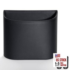 Leather Car Trash Can   Leakproof  Easy-to-Clean Car Trash Bin for Black