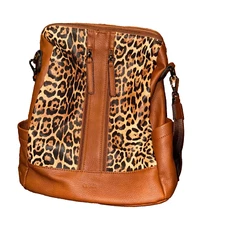 CLUCI Leather Backpack Purse Women Convertible Large Casual Shoulder Bag Brown