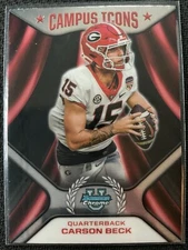 Carson Beck 2024 Bowman University Chrome Campus Icons RC Card #CI-1