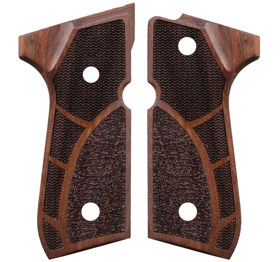 Impugnature In Noce Fatte A Mano Per Beretta 92FS, 96, 98, M9, Legno Di Noce, Dalla Turchia