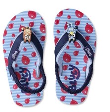 Bluey Flip Flops Sandals Slip-On Heel Strap Color Blue Red Balloon Boys NWT