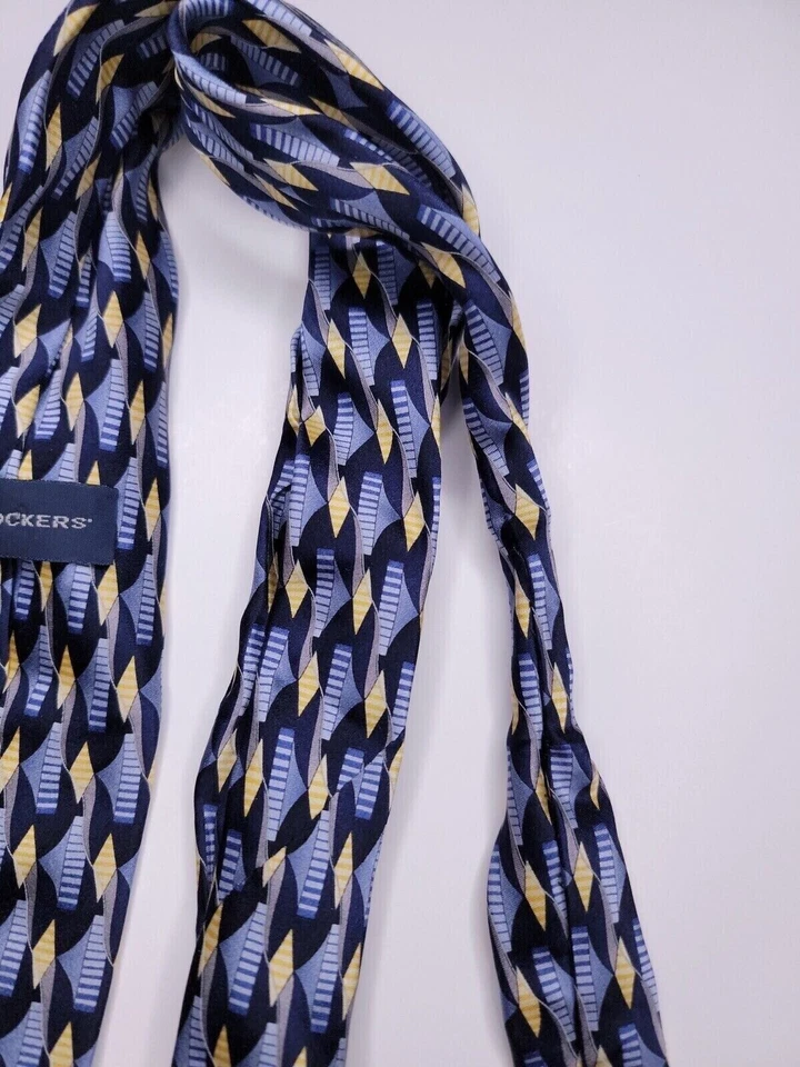 Corbata Formal Dockers Niños 48"Lx3"W Azul/Amarillo Cuello Corbata Niños Foto 4 de 4