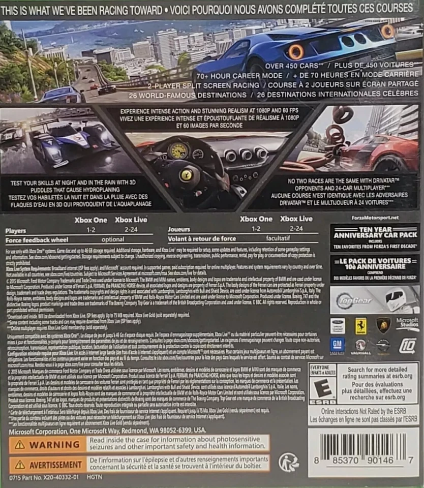 Forza Motorsport 6 *TEN YEAR ANNIVERSARY EDITION* (XBOX One) [Launch Pre-Order] - Image 3 of 4