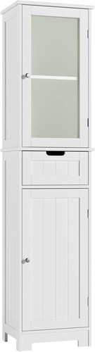 Bathroom Cabinet, Storage Cabinet with 2 Doors & 1 Drawer, Floor Freestanding