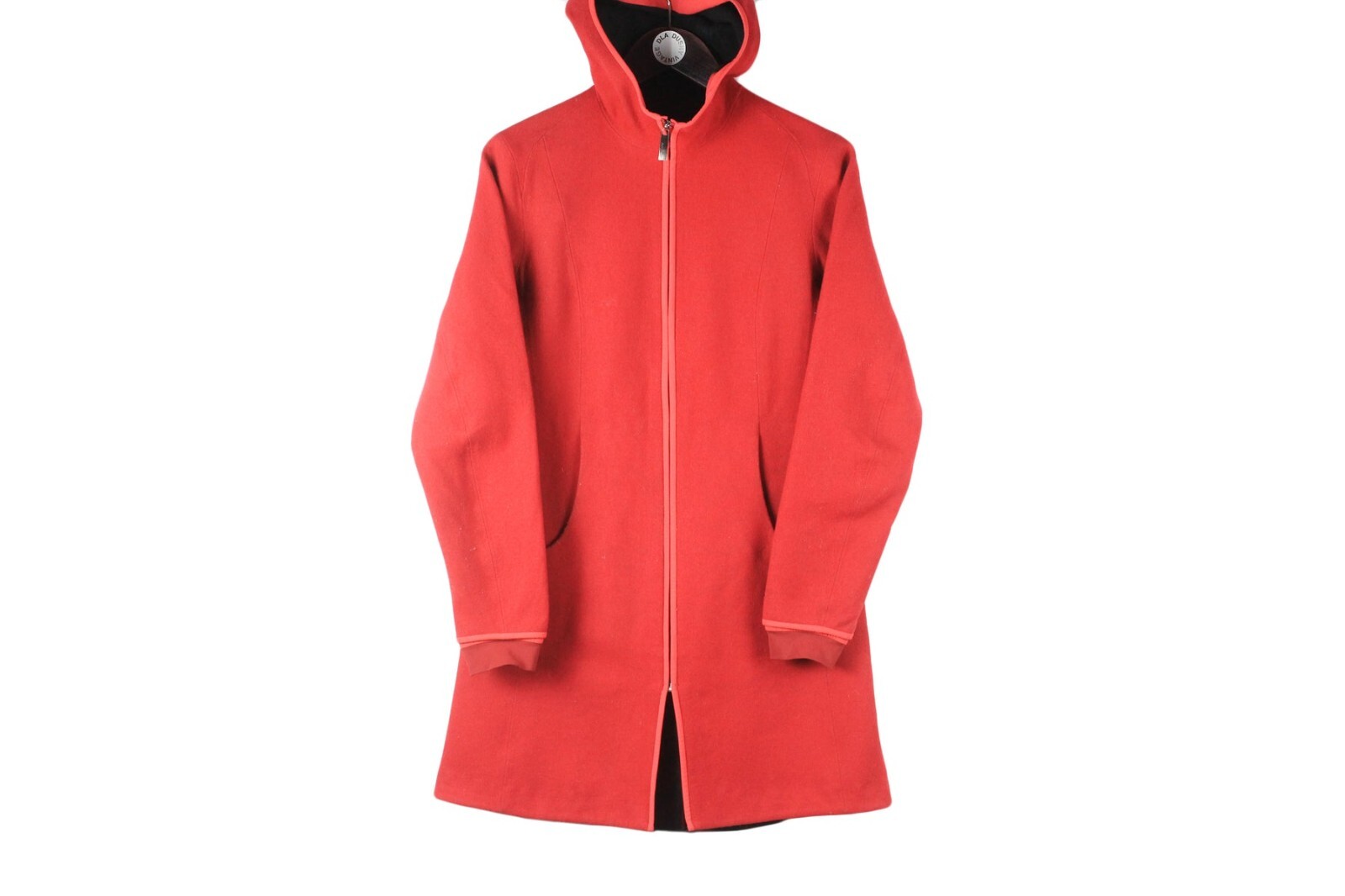 ARC'TERYX Arcteryx Cappotto Pile Donna Taglia S Rosso Giacca con Cappuccio Maglione Outdoor Trekking