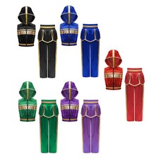 Kids Boys Suit Boxing Outfits Top Set Sportwear Arts With Pants Sleeveless