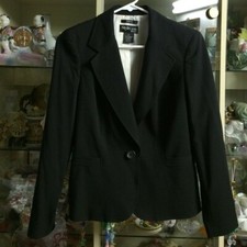 Nwt Style & Co Petite Size 6p Stretch Suit Black Jacket