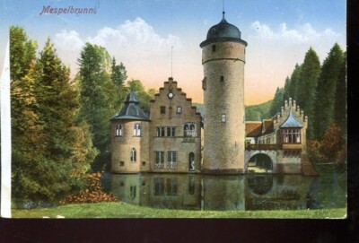 alte kol. Ansichtskarte 1915 Schloss Mespelbrunn