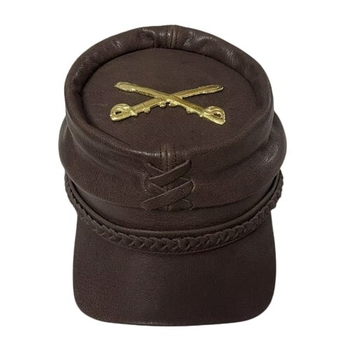 American Civil War Kepi leather cap, extraordinary craftsmanship