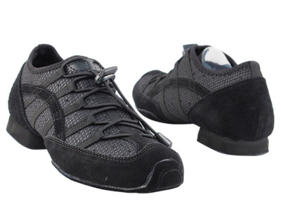 Dance Sneaker Salsa Sneakers Shoes Black Dance Sneaker, Very Fine