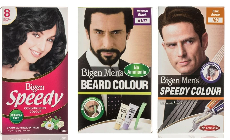 Bigen Womens or Mens Speedy Hair Dye or Beard (3 Pack)- UK Seller- 100% Original