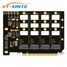 PCI-E 4.0 4x4 to M.2 4-Bays Expansion Card for M.2 NVMe Solid State Drive Card