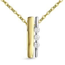 Anhänger mit Zirk. Gold Bicolour 333 Gold 40,45,50,55,60 cm versch. Goldketten