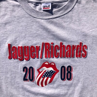 Vtg Jagger/Richards Rolling Stones Presidential Campaign Tee - Size 3XL