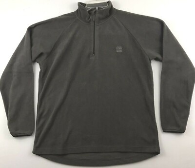Atlas For Men 1/4 Zip Fleece Pullover Size L Gray