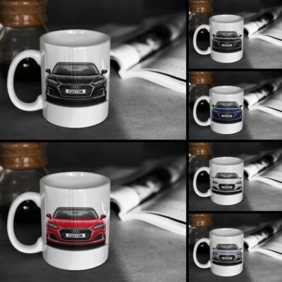 Personalisierte Audi A5 Cabrio Sport Kaffeebecher Geschenk - Farbwahl 
