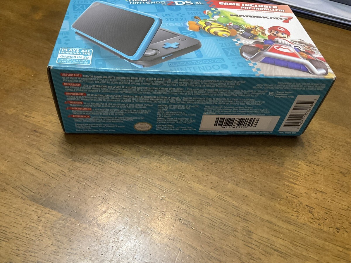 NEW! Nintendo 2DS XL Handheld Console with Mario Kart 7 Bundle